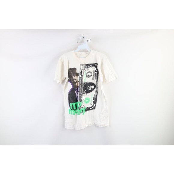 Vintage 90s Mens Small Distressed Damon Wayans Mo Money Movie T-Shirt White USA